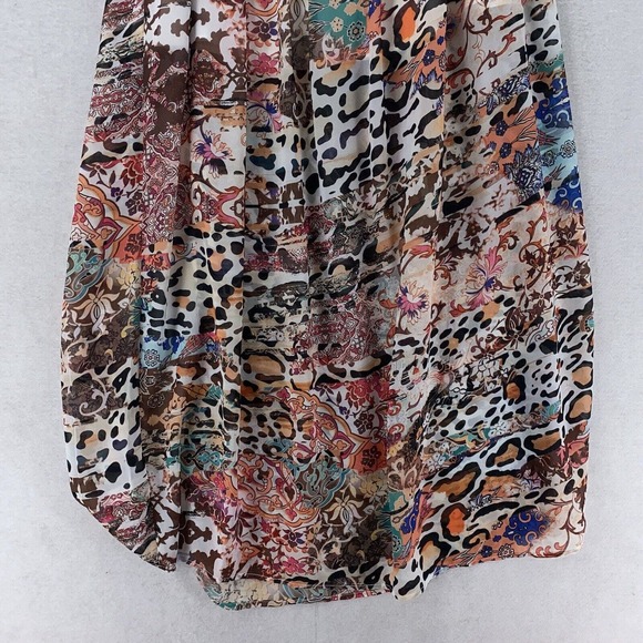 NWT Boston Proper Boho Maxi Skirt Sz 6 Colorful Abstract Flowy Southwestern - Picture 6 of 16